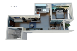 Apartment for sale, 2 Room, Under construction, Batumi, Adlia