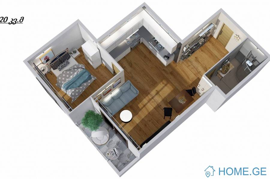 Apartment for sale, 2 Room, Under construction, Batumi