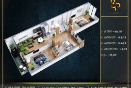 Apartment for sale, 3 Room, New building, Tbilisi, Isani