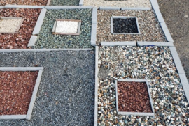 სასაფლაოს კროშკა ქვიშა მოზაიკა გრანიტის ღორღი მარმარილო