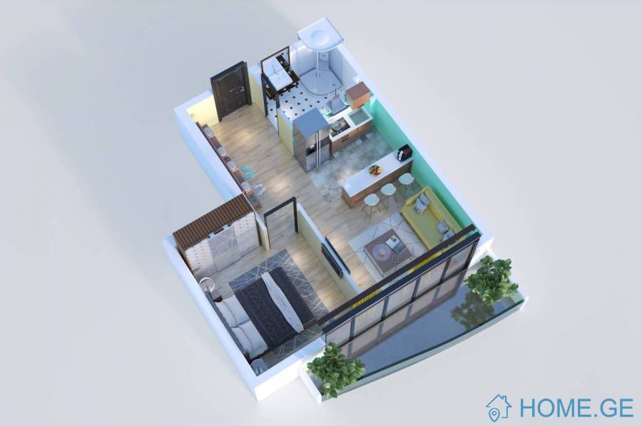 Apartment for sale, 2 Room, Under construction, Batumi