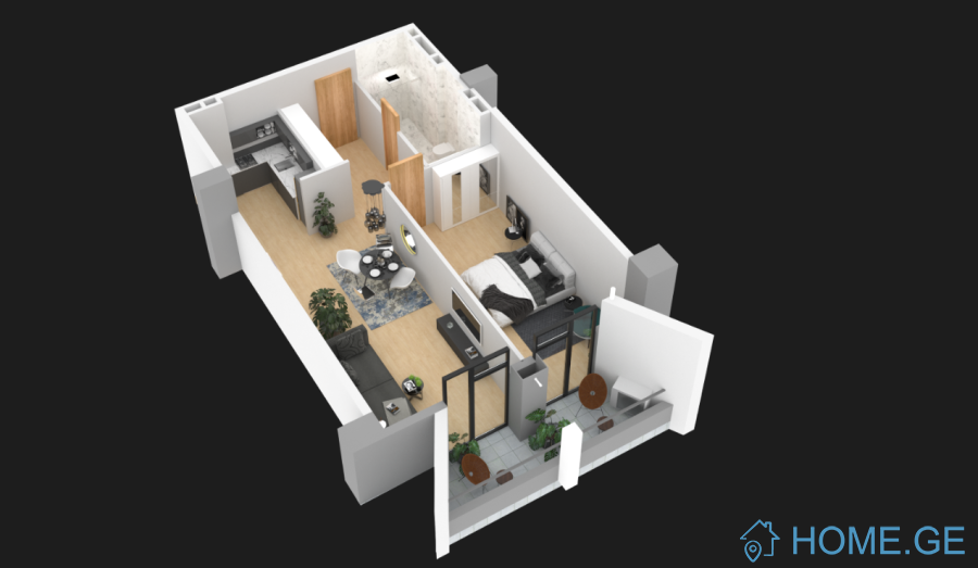 Apartment for sale, 2 Room, Under construction, Tbilisi, saburtalo