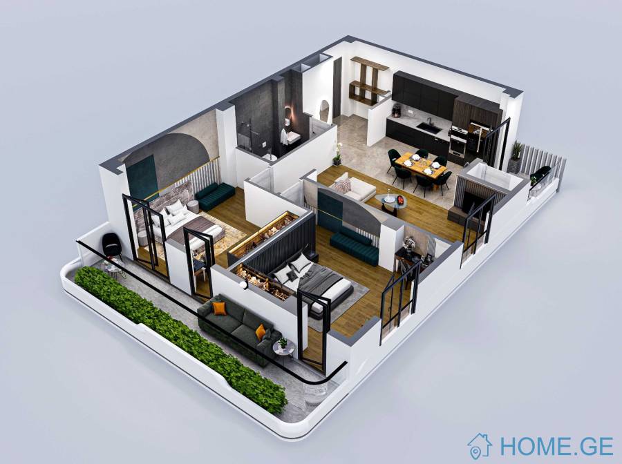 Apartment for sale, 3 Room, Under construction, Tbilisi, Digomi 1 - 9