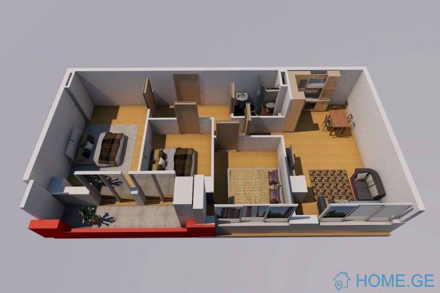 Apartment for sale, 3 Room, Under construction, Tbilisi, Vazisubani