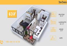 Apartment for sale, 2 Room, Under construction, Tbilisi, Ortachala