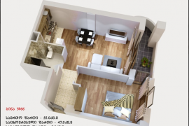 Продается квартира, 2 Kомнатная, Новостройка, Тбилиси, Самгори