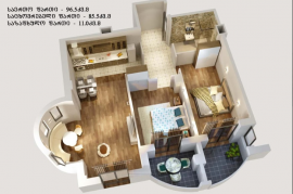 Apartment for sale, 3 Room, New building, Tbilisi, Samgori