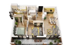 Apartment for sale, 2 Room, Under construction, Tbilisi, Samgori