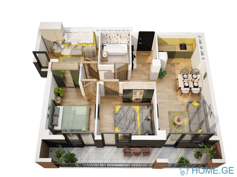 Apartment for sale, 2 Room, Under construction, Tbilisi, Samgori